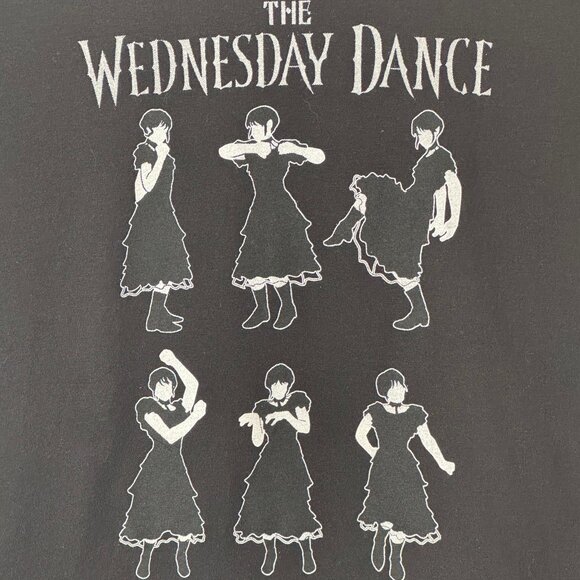 Wednesday black the Wednesday dance graphic t-shirt size US XL Kids - Picture 4 of 5